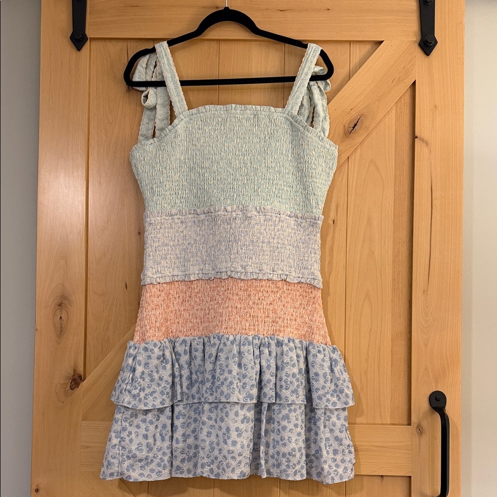 Colorblock Smocked Dress
